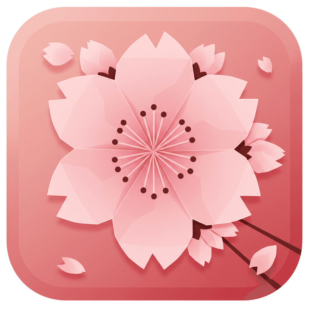 example of AI generated sakura app icon