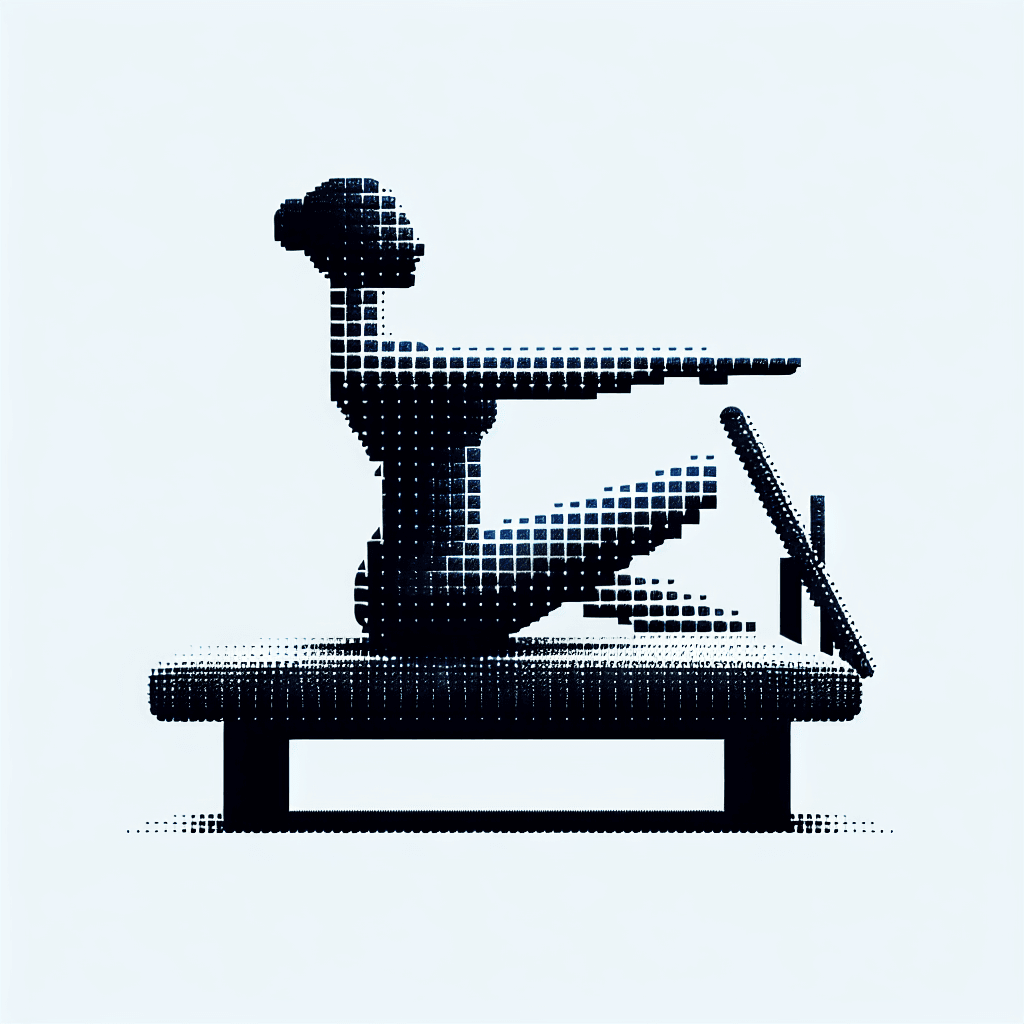 example of AI generated icon pilates pixelated women abstraction